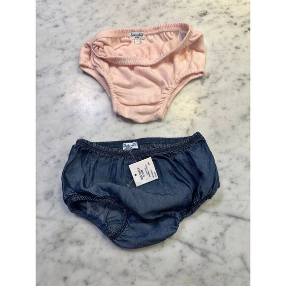 Baby girl bloomers Splendid 6-12 months, white,pink, diaper covers - Picture 1 of 4